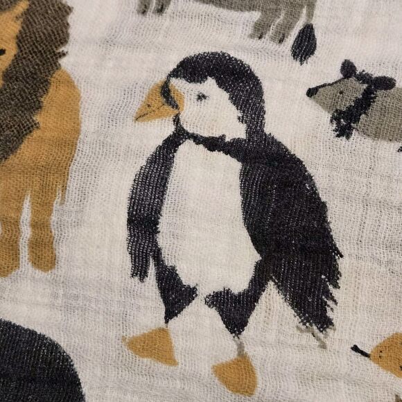 Clementine Kids Baby Muslin Swaddle Cotton Animals Zoology Blanket Zoo Animals - Picture 4 of 10